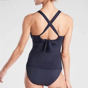Athleta plunge tankini dress blue medium D/DD new